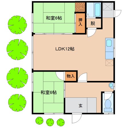 川岸住宅の物件間取画像